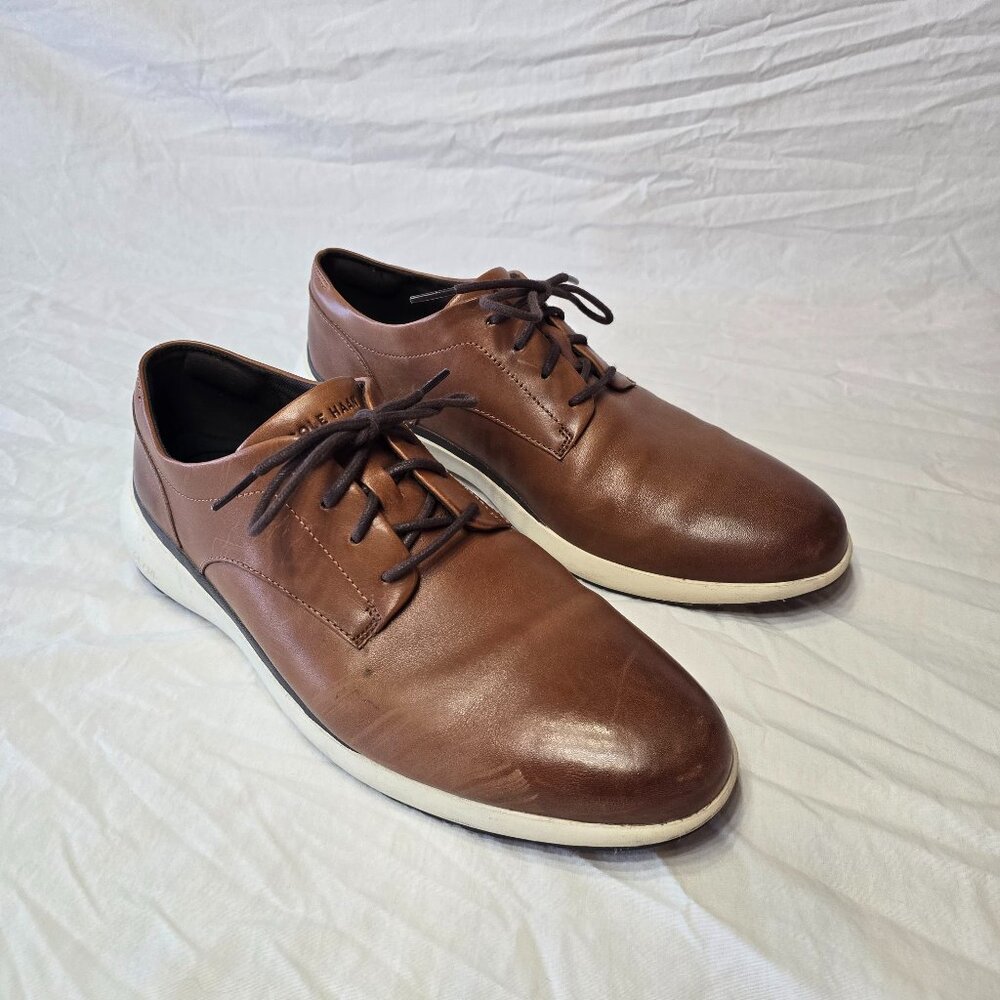 Cole Haan Grand Tory Oxford Men Size 12 Leather Casual Dress Shoes Brown C33188